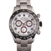 Rolex Daytona Stainless Steel Black Enameled Silver Dial