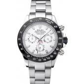 Rolex Daytona Stainless Steel Black Enameled White Dial