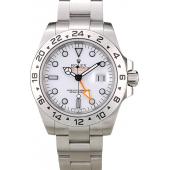 Rolex Explorer Stainless Steel Bezel White Dial  Tachymeter