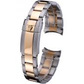 Rolex Plated Yellow Gold and Stainless Steel Link Bracelet  622485