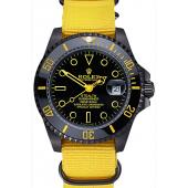 Cheap Rolex Stealth Submariner Yellow Nylon Strap 622012