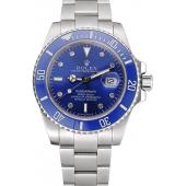 Rolex Submariner Stainless Steel Case Blue Dial Diamond Markers Stainless Steel Bracelet   622638