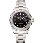 Rolex Yacht-Master Black Dial Stainless Steel Case And Bracelet