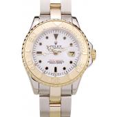 Rolex Yacht Master Gold Tachymeter White Dial