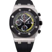 Swiss Audemars Piguet Royal Oak Offshore Black And Yellow Dial Stainless Steel Case Black Rubber Strap  622858