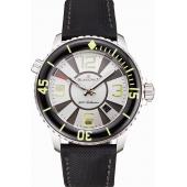 Swiss Blancpain 500 Fathoms Silver Dial Stainless Steel Case Black Canvas Strap Replica