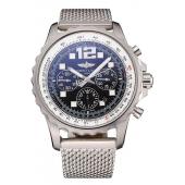 Swiss Breitling Professional Chronospace Black Dial Stainless Steel Case And Bracelet  622874