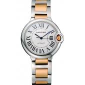 Swiss Cartier Ballon Bleu 36mm Silver Dial Stainless Steel Case Two Tone Gold Bracelet  622878 Replica