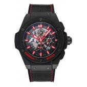 Swiss Hublot Big Bang Limited Edition Formula 1 Black And Red Skeletonised Dial Black Case Black Fabric Strap  62286