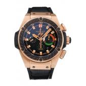 Swiss Hublot Big Bang Limited Edition Formula 1 India Black Dial Gold Case Black Leather Strap  62288