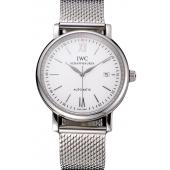 Swiss IWC Portofino Stainless Steel Case White Dial Steel Bracelet  622670