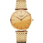 Swiss Longines Grande Classique Gold Dial Gold Case And Bracelet