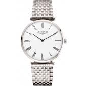 Swiss Longines Grande Classique White Dial Roman Numerals Stainless Steel Case And Bracelet