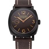 Replica Swiss Panerai Radiomir 1940 Brown Dial Black PVD Case Brown Leather Strap 1453846