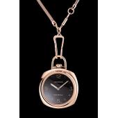 Swiss Panerai Radiomir Pocket Watch Black Dial Rose Gold Case And Chain 1453740