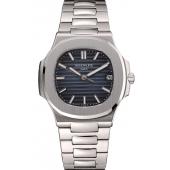 Cheap Swiss Patek Philippe Nautilus Black-Blue Dial Stainless Steel Bracelet 1453948