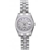 Swiss Rolex DateJust Diamond Dial Stainless Steel 622021