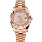 Cheap Swiss Rolex Day Date 40 Rose Gold Etched Dial Rose Gold Case And Bracelet