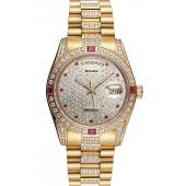 Swiss Rolex Day-Date Diamonds Yellow Gold-srl184  621614