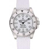 Swiss Rolex Submariner Bamford White Dial White Fabric Bracelet  1453982