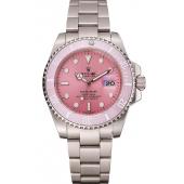 Cheap Swiss Rolex Submariner Pink Dial Pink Bezel Stainless Steel Bracelet 1453980