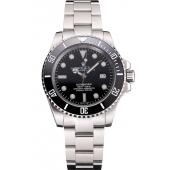 Swiss Rolex Submariner Small Date Black Dial And Bezel Stainless Steel Case And Bracelet