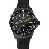 Cheap Swiss Tag Heuer Aquaracer Calibre 5 Black Dial Black Bezel Black Case Black Rubber Strap