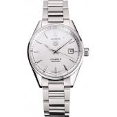 Cheap Swiss Tag Heuer Carrera Calibre 5 Silver Dial Stainless Steel Case And Bracelet