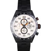 Tag Heuer Carrera Ion Plated Stainless Steel Bracelet White Dial 801444