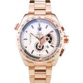 Tag Heuer Carrera Rose Gold Case White Dial