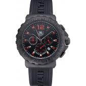 Tag Heuer Formula 1 Chronograph Black Dial Black Bezel Red Numerals  622408