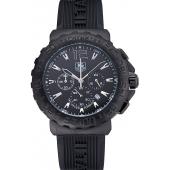 Tag Heuer Formula 1 Chronograph Black Dial Black Bezel White Numerals  622409