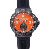 Tag Heuer Formula One Grande Date Orange Dial Rubber Bracelet 622278