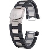 Tag Heuer Plated Stainless Steel and Black Rubber Bracelet  622501