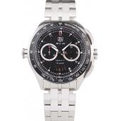 Tag Heuer Swiss SLR Tachymeter Bezel Stainless Steel Black Dial