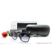 Cheap Chanel Black Oval Sunglasses