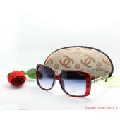 Cheap Chanel Purplish Red Resin Sunglasses