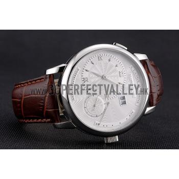 A. Lange & Sohne Lange 1 White Dial Stainless Steel Case Brown Leather Strap