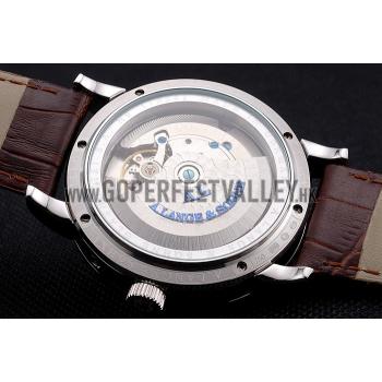 A. Lange & Sohne Lange 1 White Dial Stainless Steel Case Brown Leather Strap