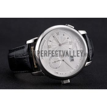 A. Lange & Sohne Lange 1 White Dial Stainless Steel Case Black Leather Strap