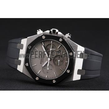 Swiss Audemars Piguet Royal Oak Chronograph Grey Dial Stainless Steel Case Black Rubber Strap  622866