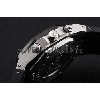 Swiss Audemars Piguet Royal Oak Chronograph Grey Dial Stainless Steel Case Black Rubber Strap  622866