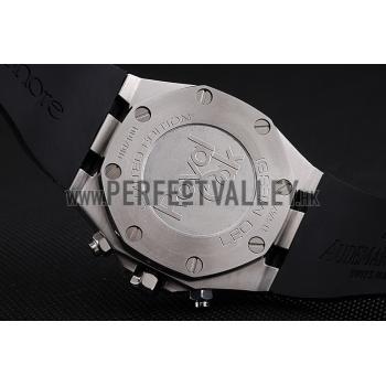 Swiss Audemars Piguet Royal Oak Chronograph Grey Dial Stainless Steel Case Black Rubber Strap  622866