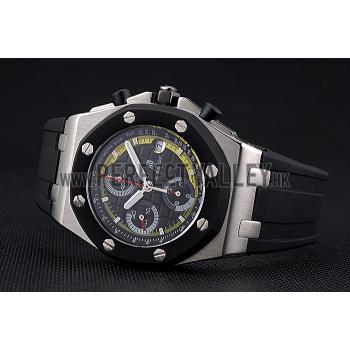 Swiss Audemars Piguet Royal Oak Offshore Black And Yellow Dial Stainless Steel Case Black Rubber Strap  622858