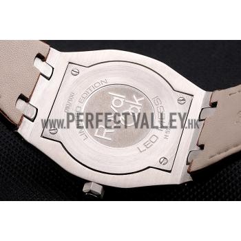 Audemars Piguet Royal Oak Fondation Gray Dial Stainless Steel Case Brown Leather Strap Replica