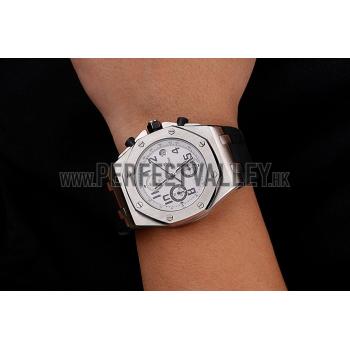 Swiss Audemars Piguet Royal Oak Offshore White Dial Stainless Steel Case Black Rubber Strap  622853