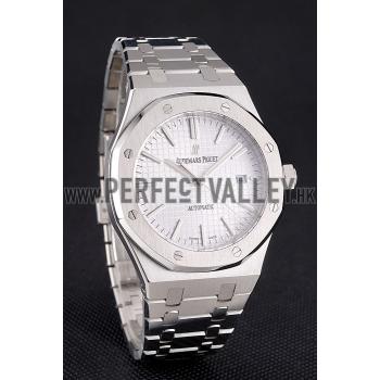 Swiss Audemars Piguet Royal Oak White Dial Stainless Steel Case And Bracelet