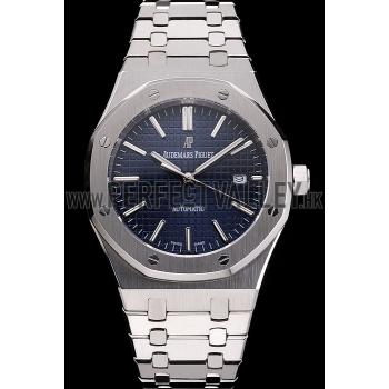 Swiss Audemars Piguet Royal Oak Blue Dial Stainless Steel Case And Bracelet