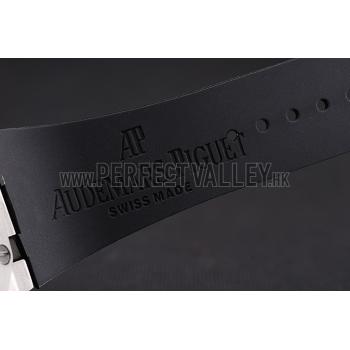 Swiss Audemars Piguet Royal Oak Chronograph White Dial Stainless Steel Case Black Rubber Strap  622865