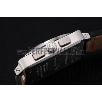 Replica Bell and Ross BR 03-94 Black Dial Silver Case Black Leather Strap